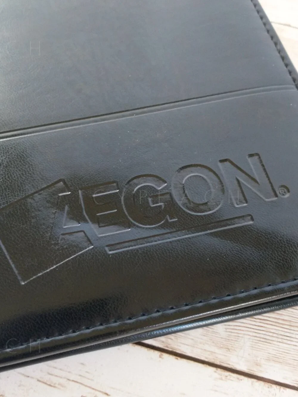 Leeds Jr Zippered Padfolio Black AEGON Branded Notepad Holder Business Portfolio